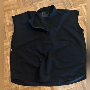Figs Black Sleeveless Blouse